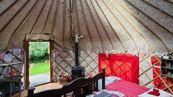 Tent (18ft Yurt) | Premium bedding, iron/ironing board, free WiFi