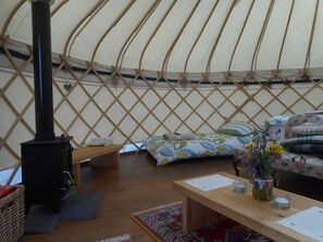 Tent (16ft Yurt) | Premium bedding, iron/ironing board, free WiFi - Ceridwen Glamping, Double decker Bus and Yurts (Llandysul)