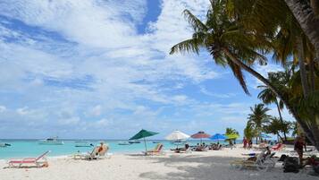 White sand, snorkeling, windsurfing, surfing