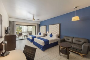 In-room safe, desk, laptop workspace, blackout curtains