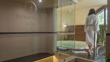 Couples treatment rooms, hot tub, steam room, body treatments