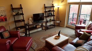 60-inch flat-screen TV with cable channels, TV - Orenco Lofts (Hillsboro)