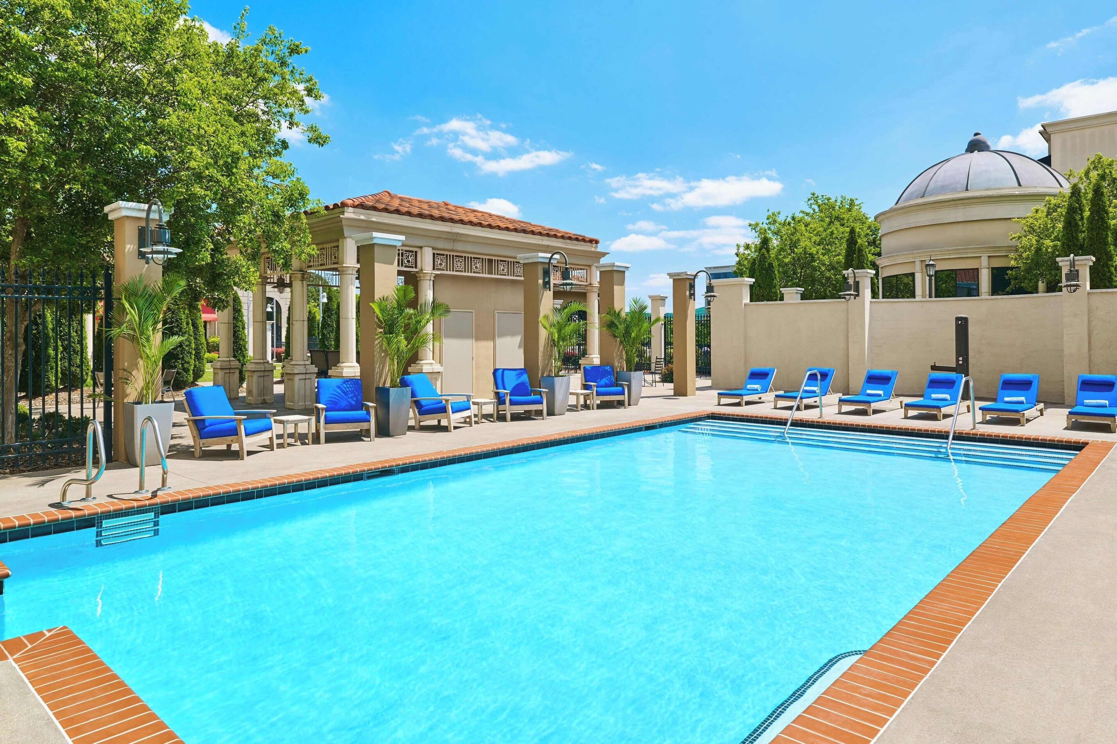 indoor pool, seasonal outdoor pool, pool loungers