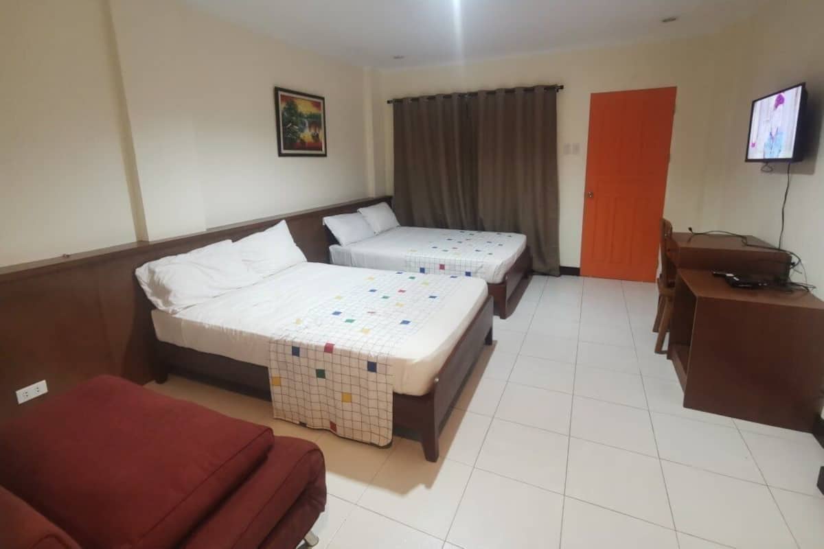 Premium bedding, desk, free WiFi, bed sheets