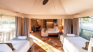 Family Safari Tent | Premium bedding, free WiFi, bed sheets