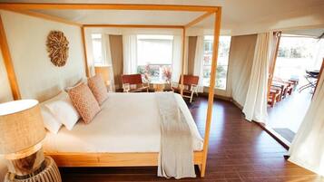 Barraca luxo, 1 cama King | Roupas de cama premium, Wi-Fi de cortesia, roupa de cama