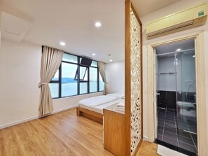 Superior Apartment, 1 Bedroom, Beach View, Beachfront (Twin) | Bathroom | Shower, designer toiletries, hair dryer, slippers - Gold Ocean Nha Trang (Nha Trang)