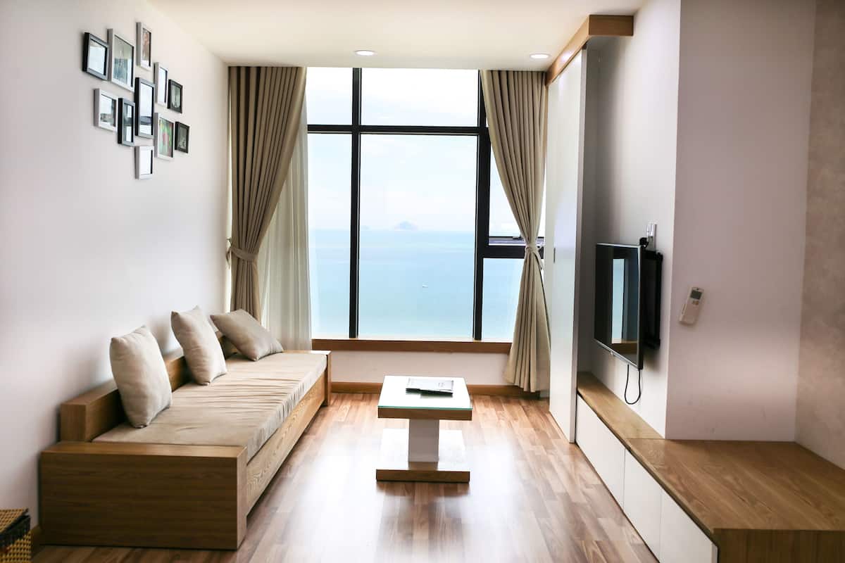 Appartamento, 1 camera da letto, vista oceano, fronte oceano (Double) | Materassi in memory foam, una cassaforte in camera, una scrivania