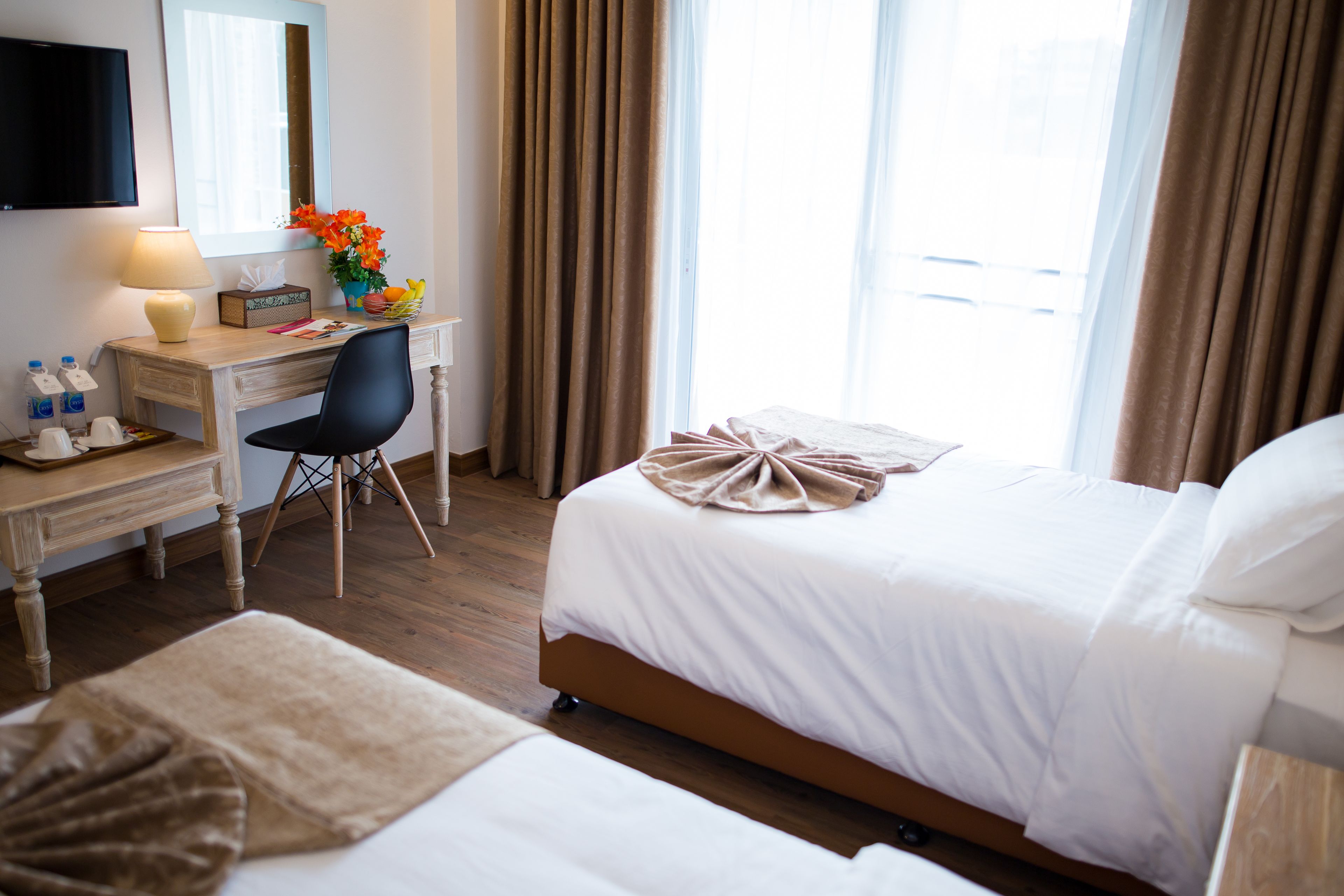 Superior Twin Beds | Vistas del balcón