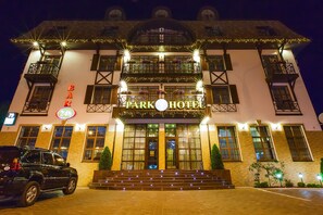 Front of property – evening/night