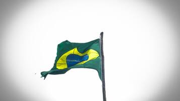 Una bandera en un asta.