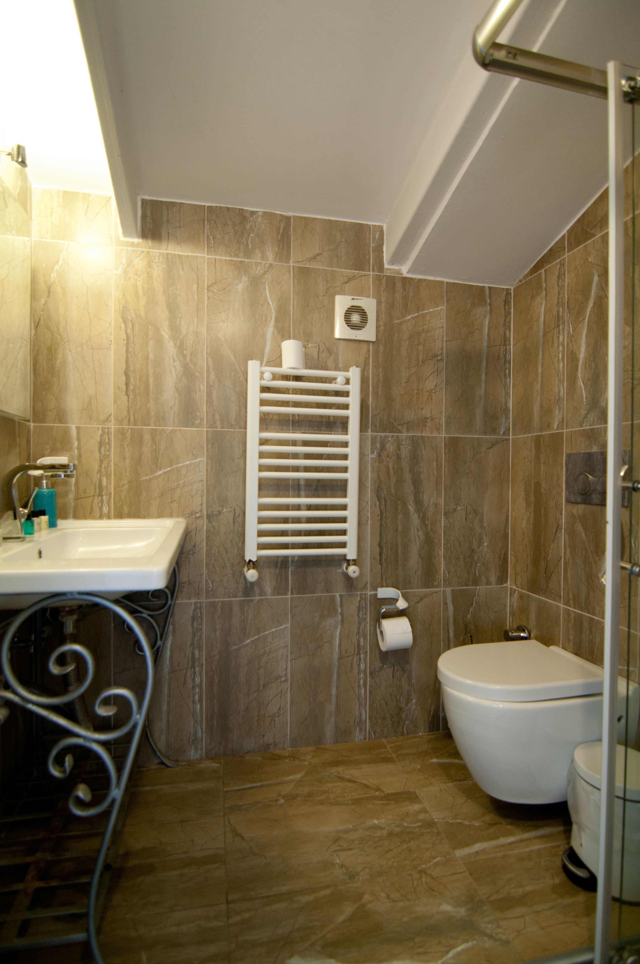 deluxe double room (with whirlpool) | bathroom | shower, free toiletries, hair dryer, slippers