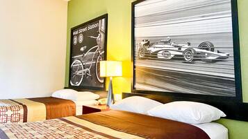 Desk, blackout drapes, iron/ironing board, free WiFi