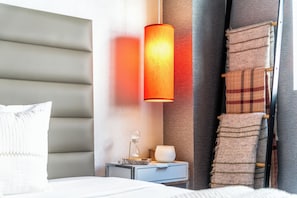 Premium bedding, blackout drapes, iron/ironing board, free WiFi