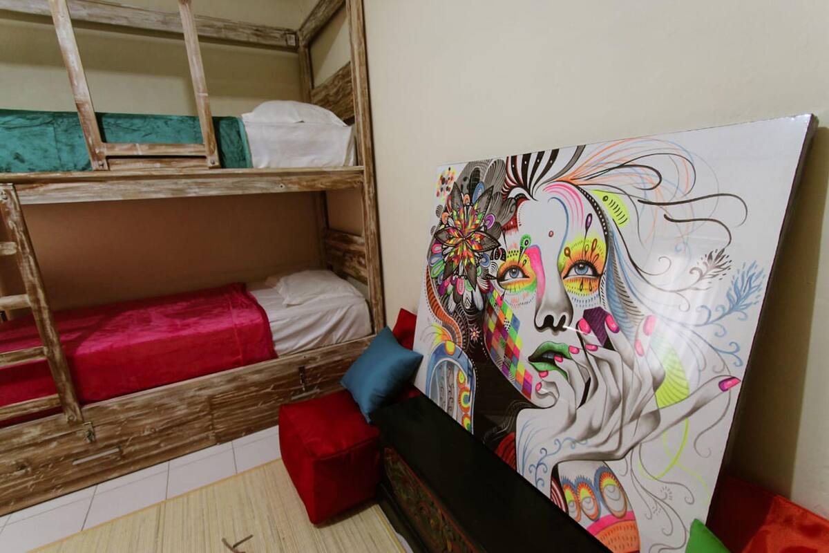 Desk, free WiFi, bed sheets