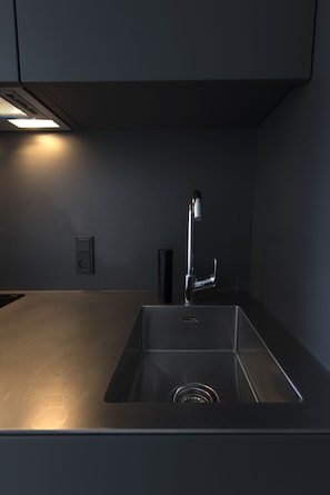 Double Room, Kitchenette (Small) | Private kitchen | Fridge, electric kettle