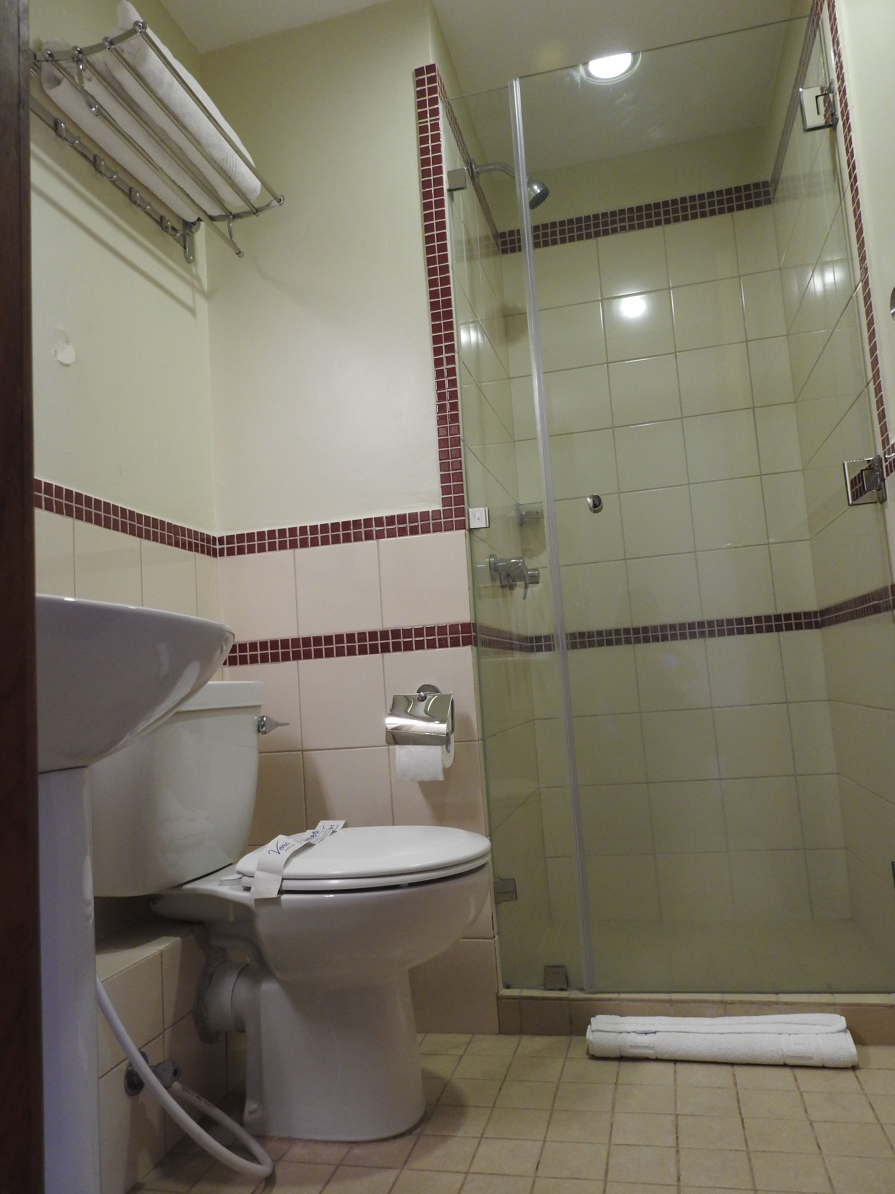 shower, free toiletries, hair dryer, bathrobes