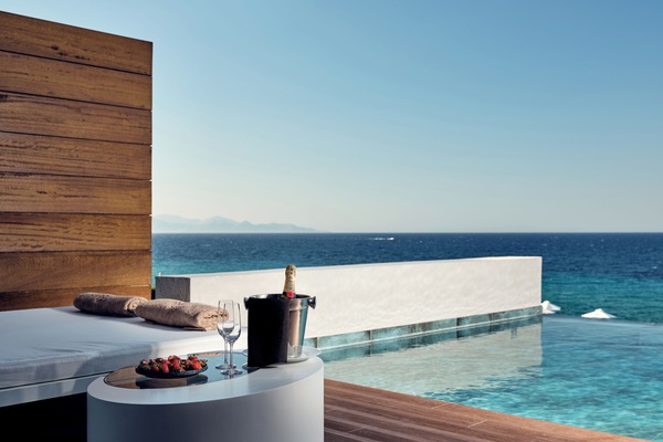 Honeymoon Suite, Private Pool, Sea View | Terrace/patio