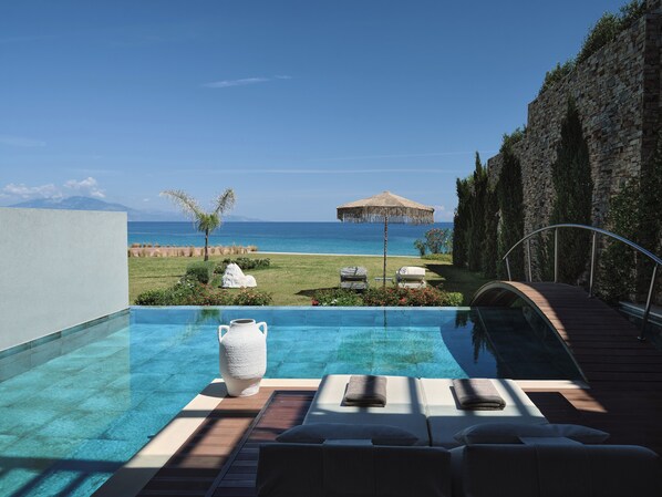 Royal Suite, Private Pool, Sea View | Terrace/patio