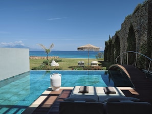 Royal Suite, Private Pool, Sea View | Terrace/patio