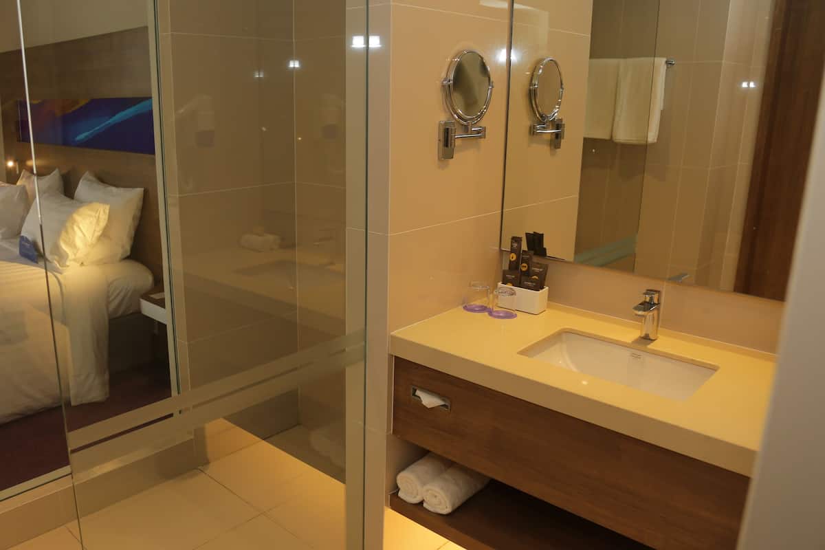 shower, rainfall showerhead, eco-friendly toiletries, hair dryer