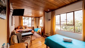 Habitación triple estándar, 1 habitación, vista al jardín | Wifi gratis y ropa de cama