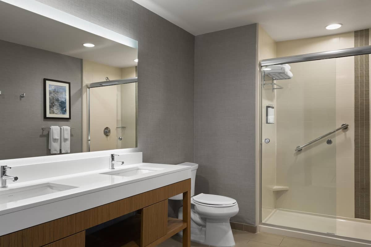 Suite, 1 cama de matrimonio grande con sofá cama | Baño | Artículos de higiene personal gratuitos y toallas