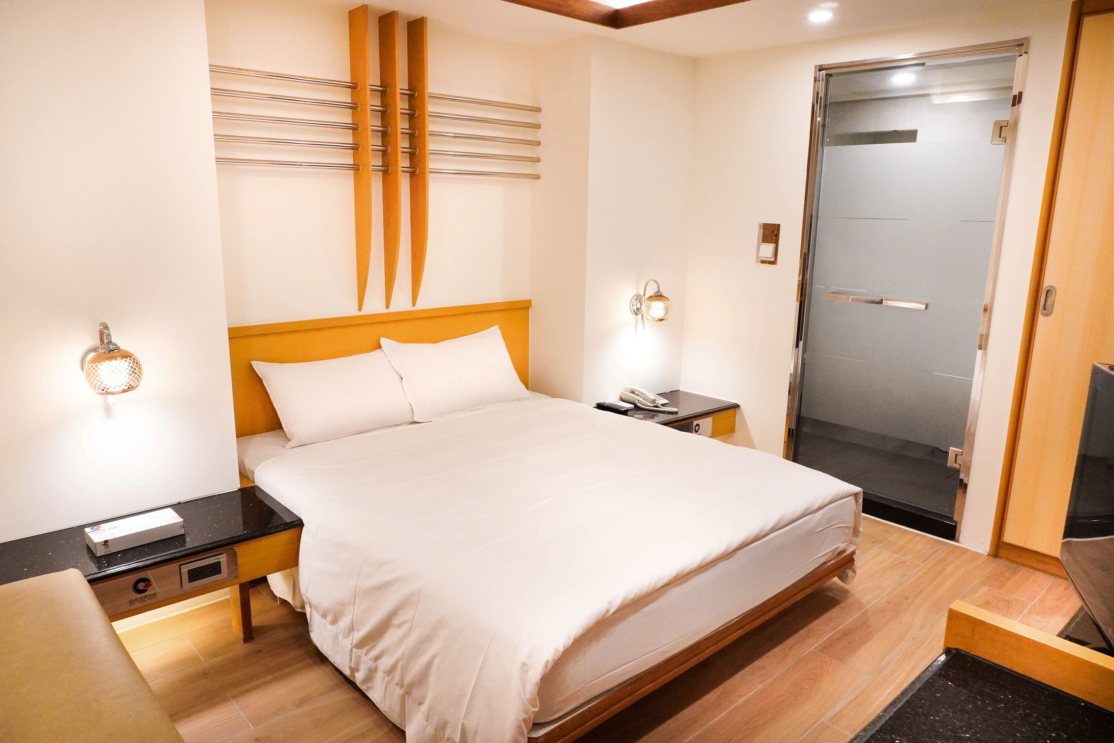 business suite (no room cleaning service) | desk, blackout curtains, free wifi, bed sheets