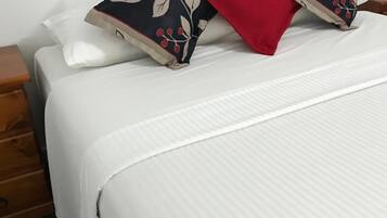 Premium bedding, desk, free WiFi, bed sheets