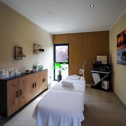 Sauna, steam room, body treatments, hot stone massages, facials
