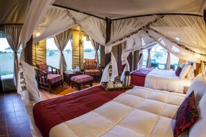 Classic Tent, 2 Queen Beds | 2 bedrooms, desk