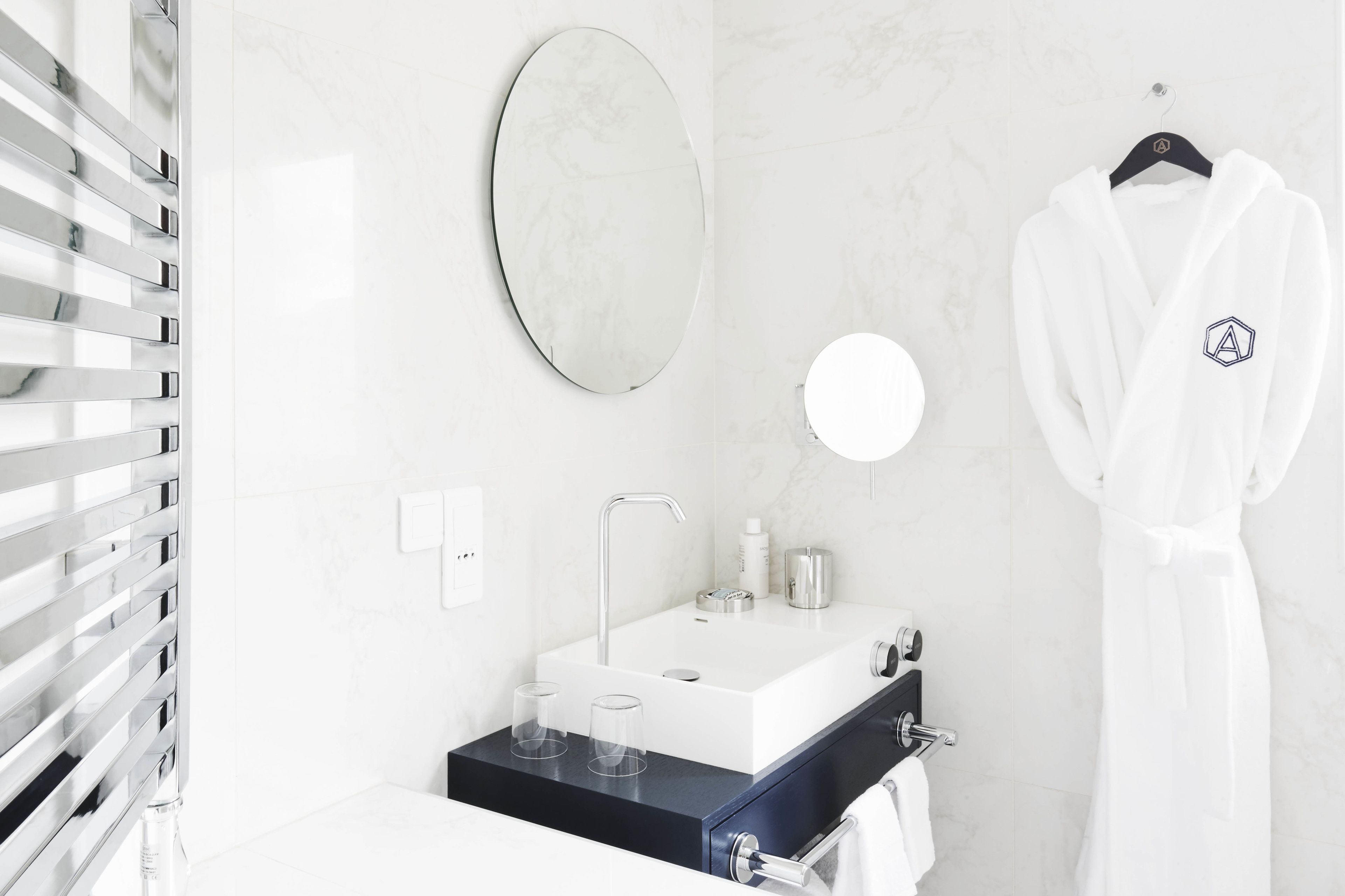 shower, free toiletries, hair dryer, bathrobes