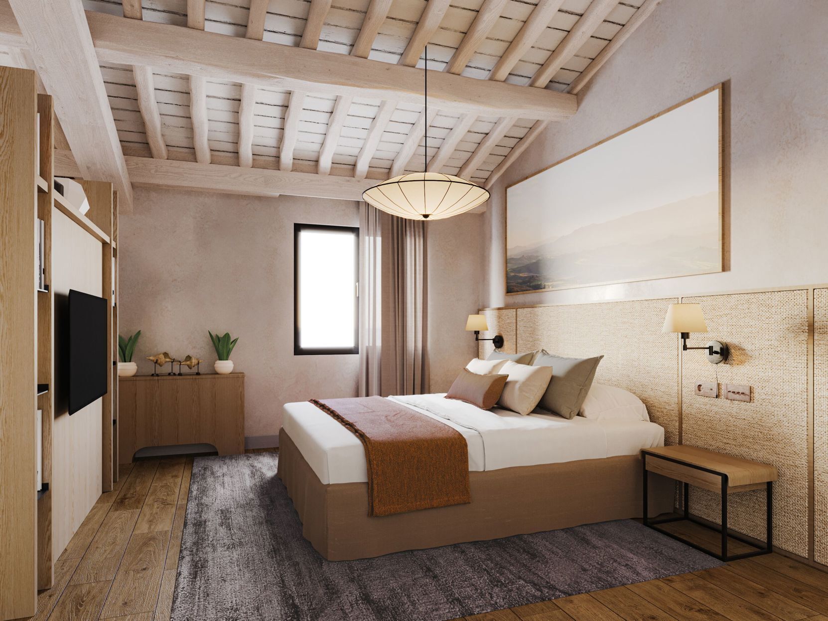 Ropa de cama hipoalergénica, edredón y minibar 