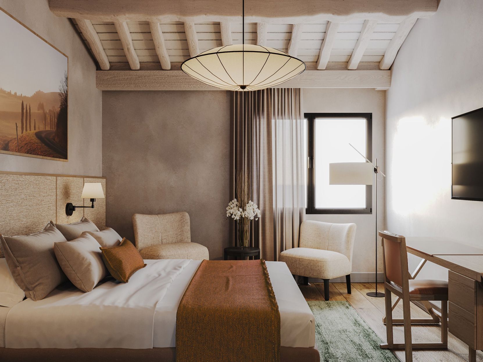 Ropa de cama hipoalergénica, edredón y minibar 