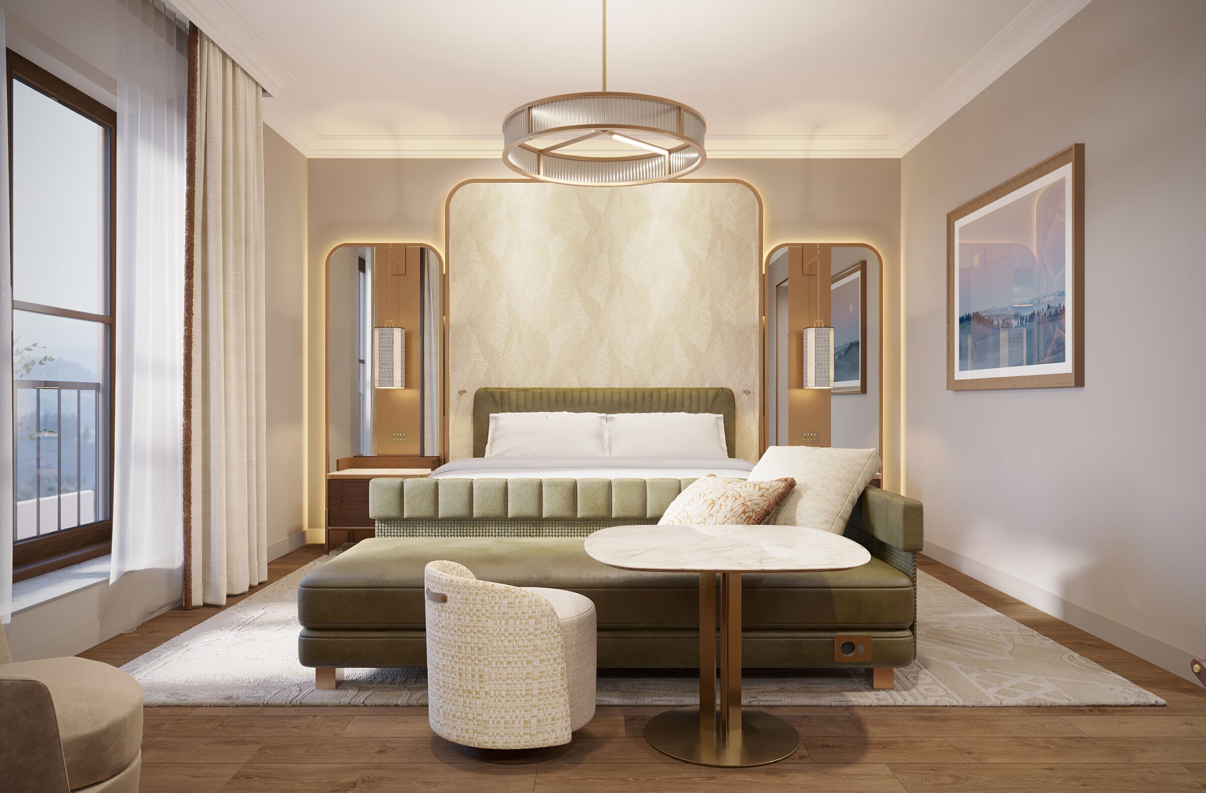 Ropa de cama hipoalergénica, edredón y minibar 