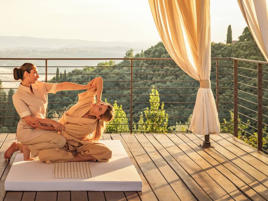 Sauna, body treatments, hot stone massages, deep-tissue massages