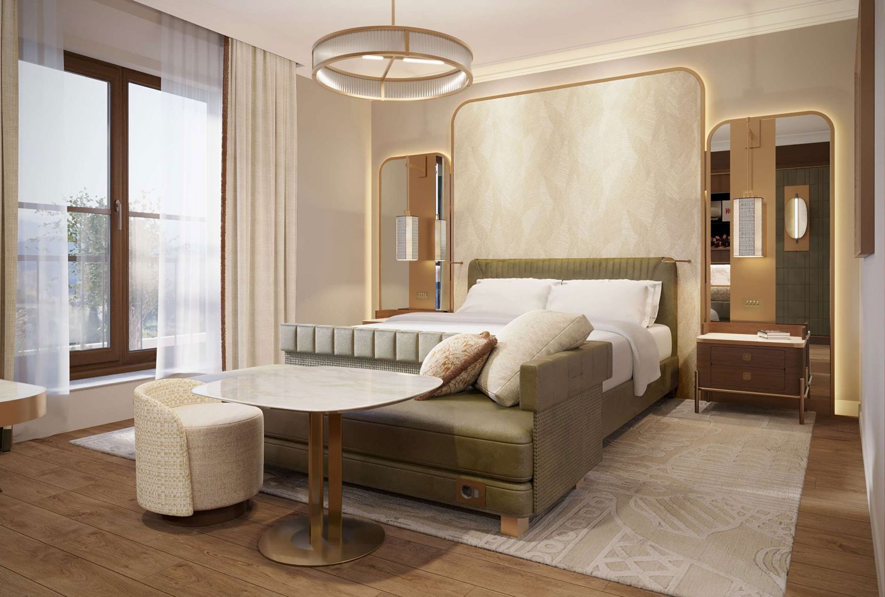 Ropa de cama hipoalergénica, edredón y minibar 