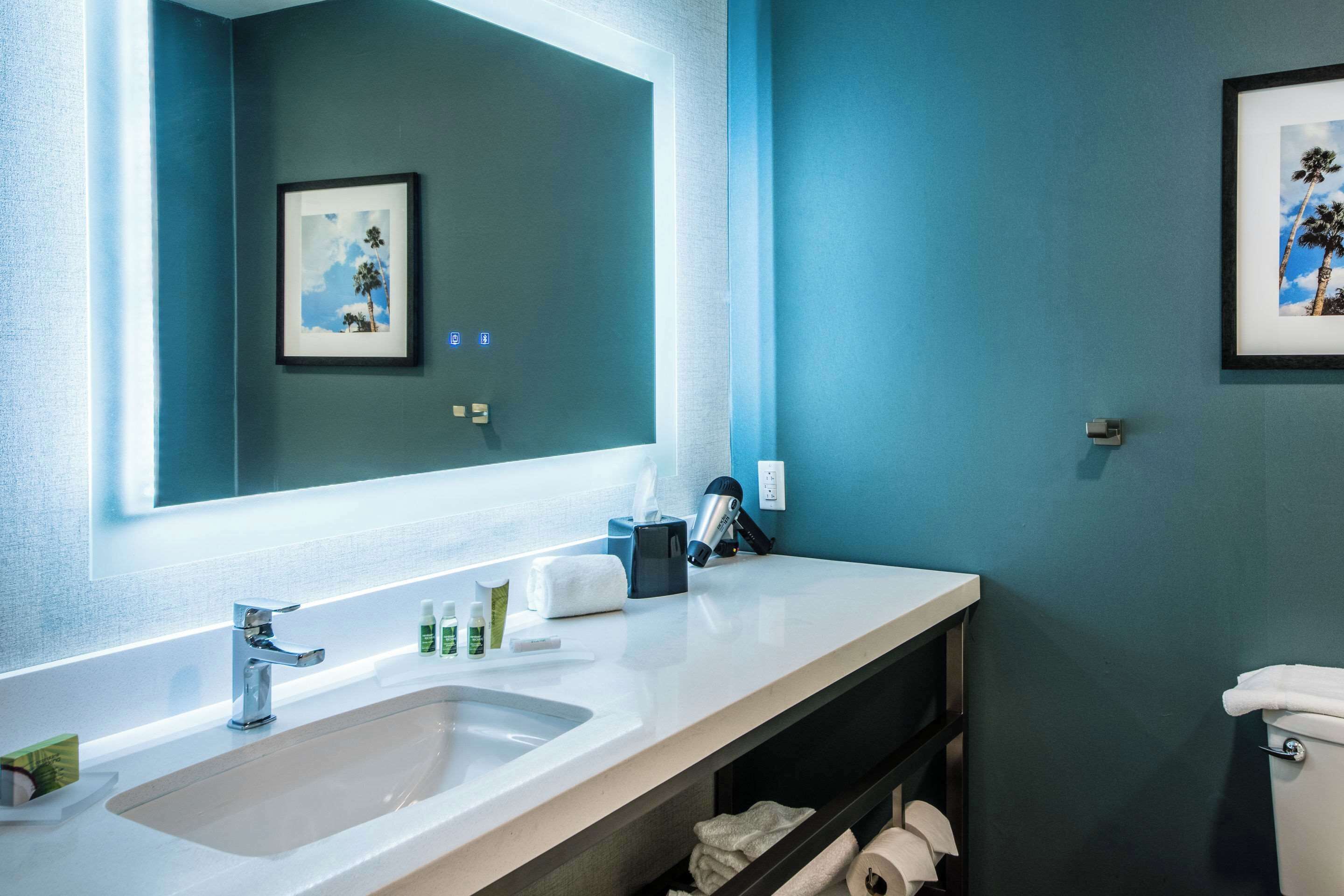 free toiletries, hair dryer, towels