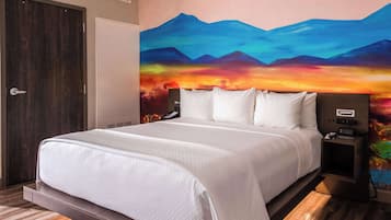 1 dormitorio, escritorio, cortinas opacas