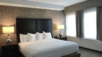 Premium bedding, down comforters, individually decorated