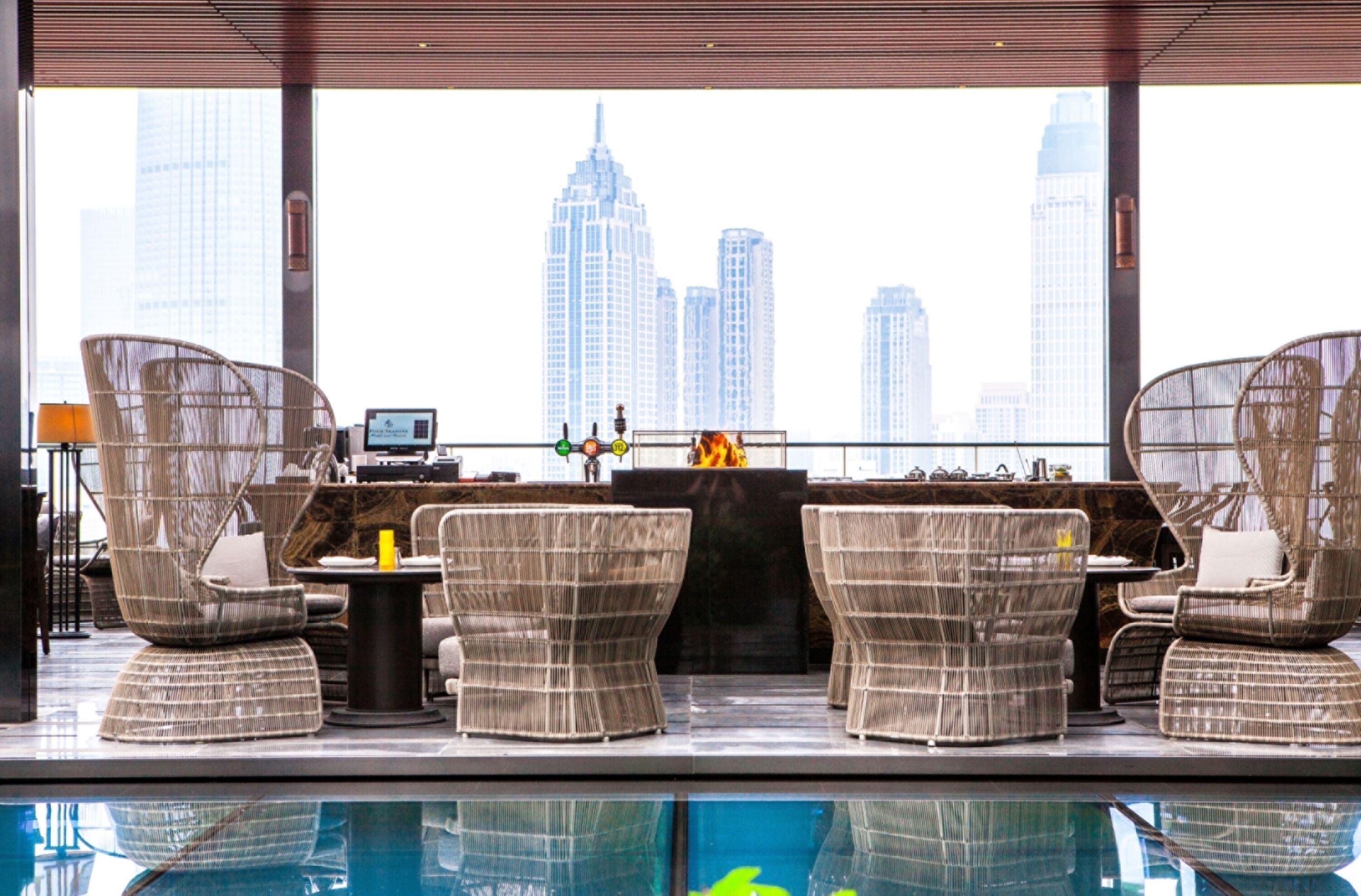 outdoor banquet area