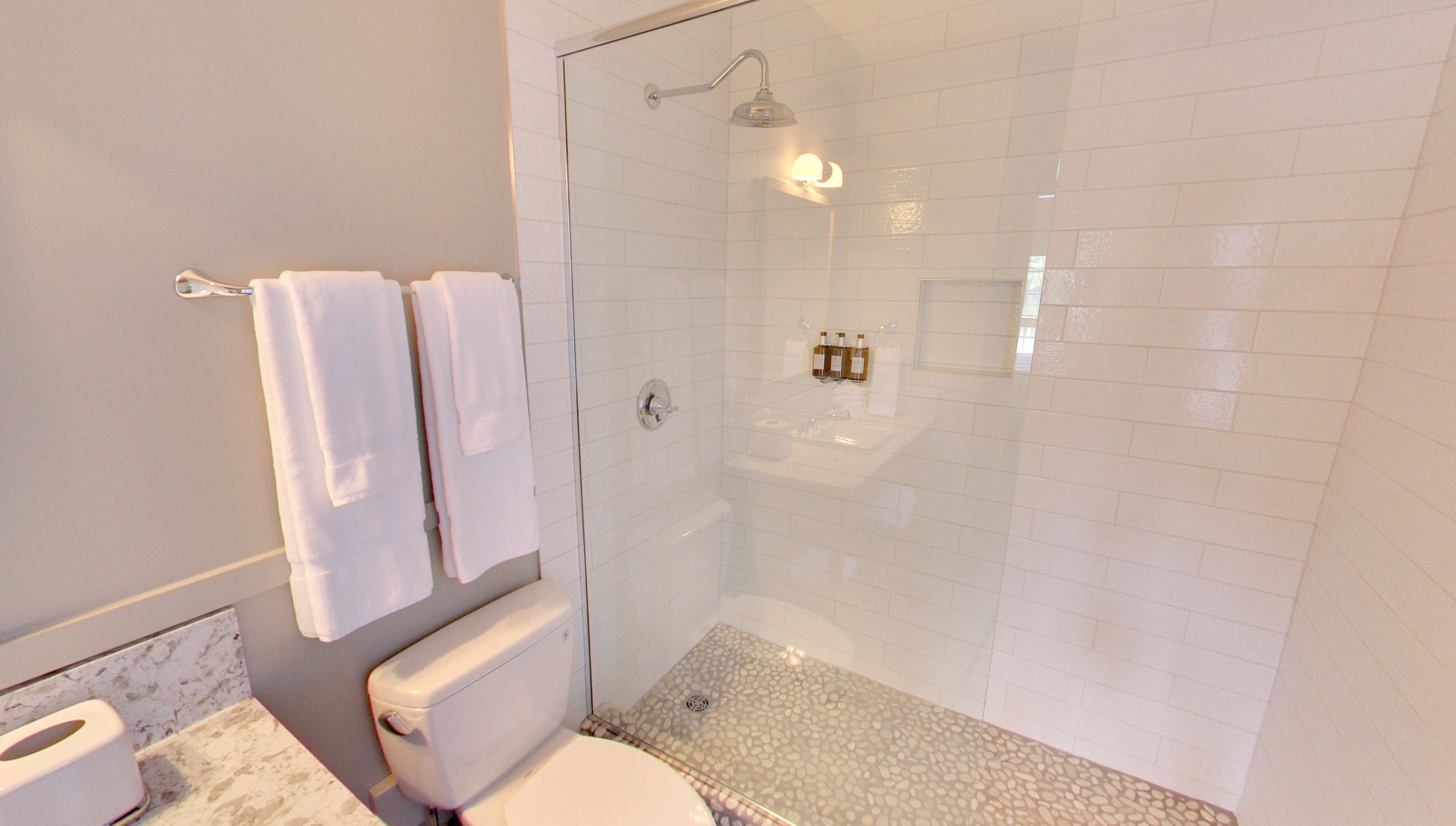 Hair dryer, towels