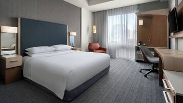Room, 1 King Bed | Premium bedding, pillowtop beds, desk, iron/ironing board