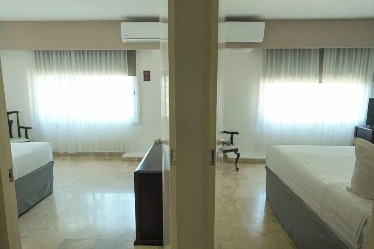In-room safe, laptop workspace, blackout curtains, iron/ironing board
