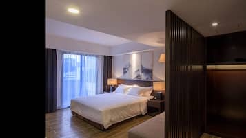 Desk, blackout curtains, iron/ironing board, free WiFi