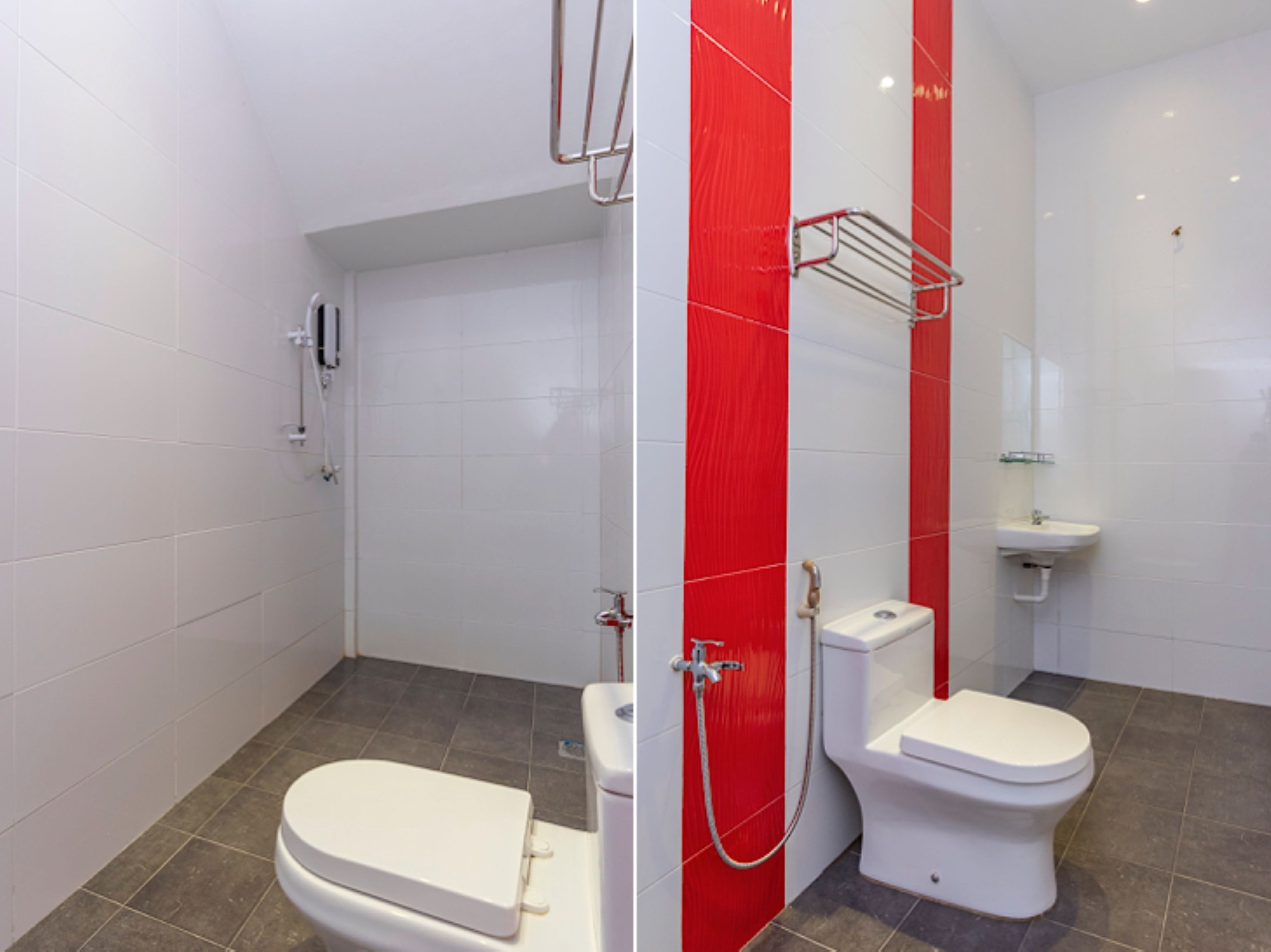Shower, free toiletries, bidet, towels