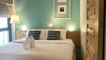 Deluxe-herbergi fyrir tvo | Hljóðeinangrun, aukarúm, ókeypis þráðlaus nettenging, rúmföt