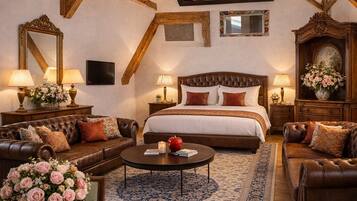 Chambre exécutive double, 1 très grand lit, non-fumeur, cuisine (Gauguin) | Literie de qualité, minibar