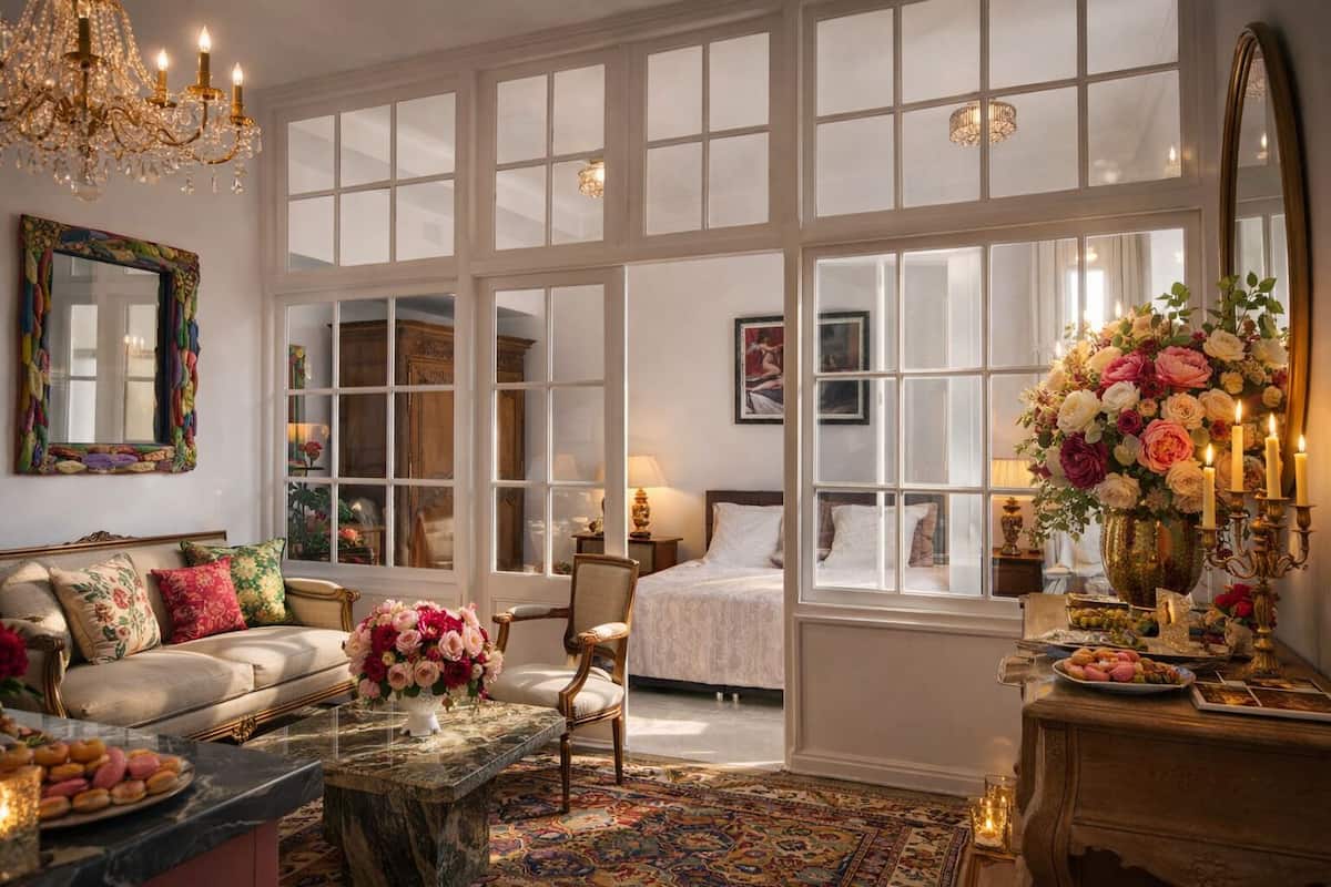 华丽双人房, 1 张特大床, 无烟房 (Vélasquez) | 高档床上用品、迷你吧、笔记本电脑工作区、熨斗/熨衣板