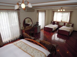 Blackout curtains, bed sheets